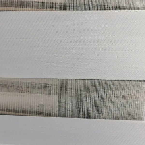 White Sheen – Fabric Zebra Double Roller Blinds